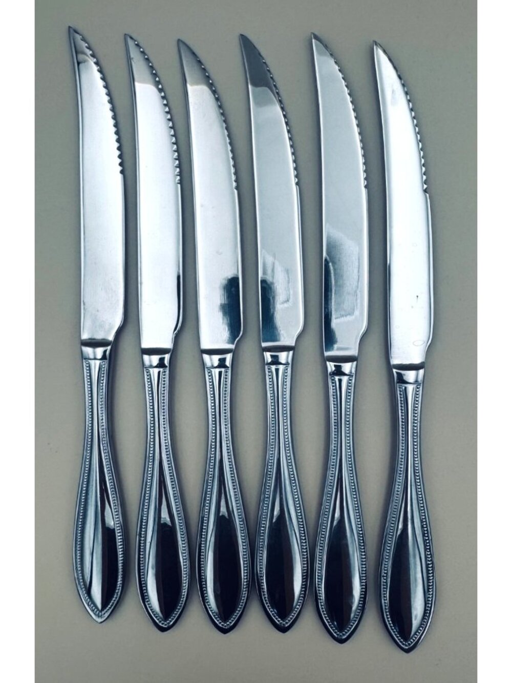 6 Wallace AMERICAN TRADITION 18/10 Stainless Serrated Steak Knives Indonesia